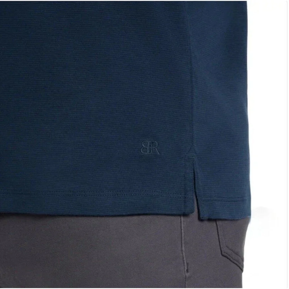 Banana Republic Men’s S Luxe Touch Performance Tee 100% Cotton Dark Blue Knit
